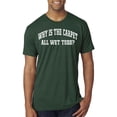 thumbnail image 1 of Wild Bobby Vintage Movie Quote Why Is The Carpet Wet Todd? Men Premium Tri Blend T-Shirt, Forest Green, Large, 1 of 6