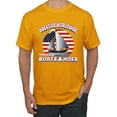 thumbnail image 1 of Wild Bobby, Vintage Retro USA Prestige Worldwide Funny Boats and Hoes Men's Graphic T-Shirt, Gold, X-Large, 1 of 5