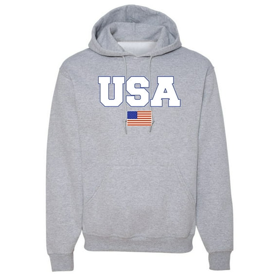 Wild Bobby Vintage Varsity Letter USA Flag Unisex Hoodie Sweatshirt