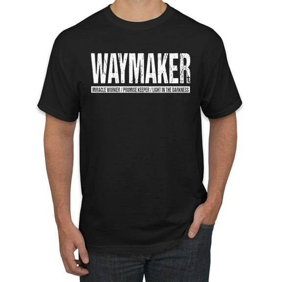 Wild Bobby Waymaker Inspirational/Christian Men Graphic Tee, Black, Small