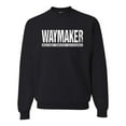 thumbnail image 1 of Wild Bobby Waymaker Inspirational/Christian Unisex Crewneck Graphic Sweatshirt, Black, Small, 1 of 5