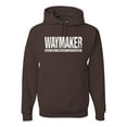 thumbnail image 1 of Wild Bobby Waymaker Inspirational/Christian Unisex Graphic Hoodie Sweatshirt, Brown, 3X-Large, 1 of 5
