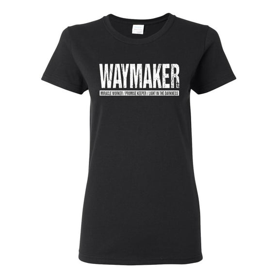 Wild Bobby Waymaker Inspirational/Christian Women Graphic Tee, Black, Small
