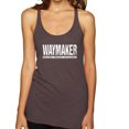thumbnail image 1 of Wild Bobby Waymaker Inspirational/Christian Women Tri-Blend Racerback Tank Top, Brown, Small, 1 of 5