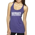 thumbnail image 1 of Wild Bobby Waymaker Inspirational/Christian Women Tri-Blend Racerback Tank Top, Purple Rush, Small, 1 of 5