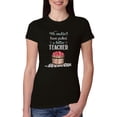 thumbnail image 1 of We Couldnâ€™t Have Picked a Better Teacher Apple Basket Pop Culture Womens Slim Fit Junior Tee, Black, Small, 1 of 3