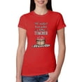 thumbnail image 1 of Wild Bobby, We Couldn't Have Picked a Better Teacher Apple Basket Pop Culture Womens Slim Fit Junior Tee, Red, X-Large, 1 of 3