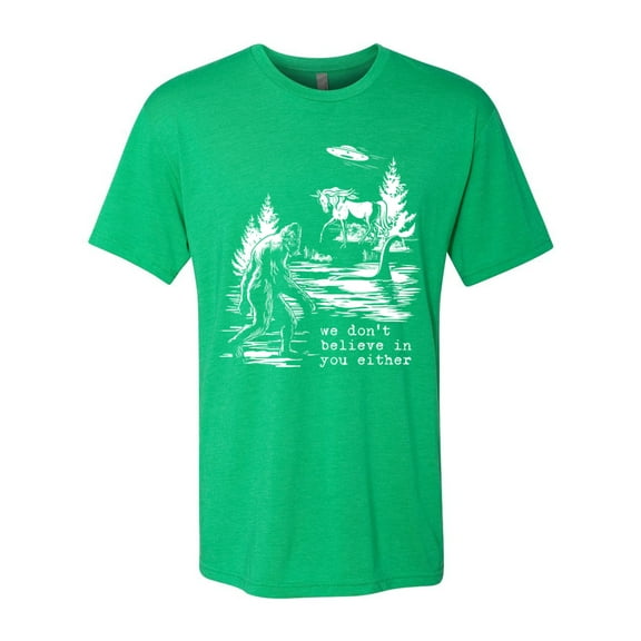 Wild Bobby We Don't Believe Either Bigfoot Unicorns Men Premium Tri Blend Tee