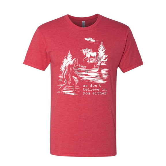 Wild Bobby We Don't Believe Either Bigfoot Unicorns Men Premium Tri Blend Tee