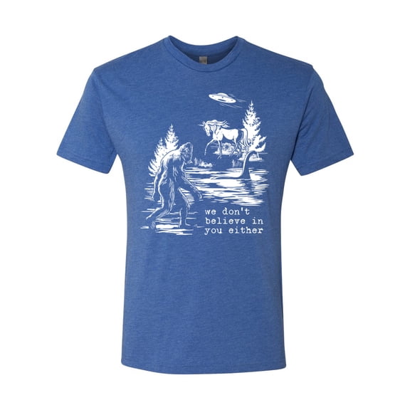 Wild Bobby We Don't Believe Either Bigfoot Unicorns Men Premium Tri Blend Tee