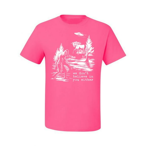 Wild Bobby We Don't Believe Either Bigfoot Unicorns Men Tee