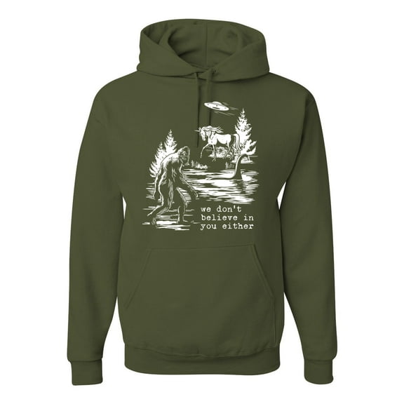 Wild Bobby We Don't Believe Either Bigfoot Unicorns Unisex Hoodie Sweatshirt