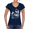 thumbnail image 1 of Wild Bobby We Don't Believe Either Bigfoot Unicorns Women Standard V-Neck Tee, 1 of 6