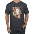 thumbnail image 1 of Wild Bobby Western Ma Steer Pink And Grey Distressed Pop Culture Men Tee, Charcoal, Large, 1 of 6