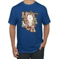 thumbnail image 1 of Wild Bobby Western Ma Steer Pink And Grey Distressed Pop Culture Men Tee, Royal, 5X-Large, 1 of 6