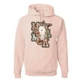 thumbnail image 1 of Wild Bobby Western Ma Steer Pink And Grey Distressed Pop Culture Unisex Hoodie Sweatshirt, Blush Pink, Large, 1 of 6
