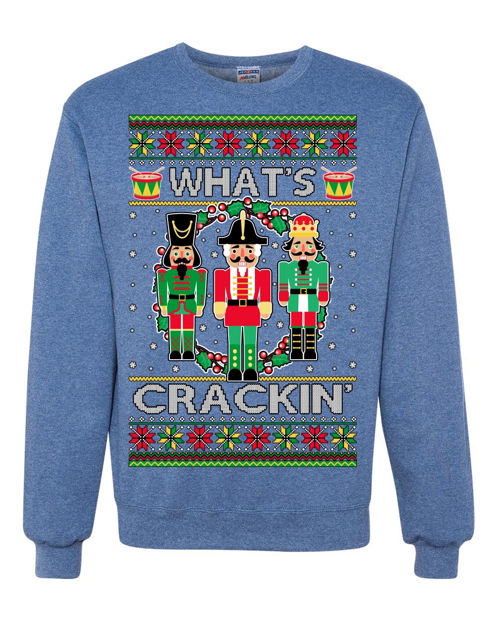Wild Bobby Bah Humbug Ugly Christmas Sweater – Funny Snowman Design, Unisex Crewneck Sweatshirt - View #7