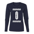 thumbnail image 1 of Wild Bobby White Crayon Costume Women Graphic Long Sleeve Tee, 1 of 6