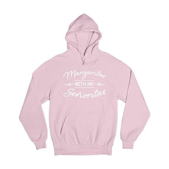 Wild Bobby, White Señoritas Funny Cinco de Mayo Cinco De Mayo Unisex Hoodie Sweatshirt, Light Pink, Large
