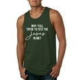 thumbnail image 1 of Wild Bobby Why Y'all Tryin' to Test the Jesus in Me? Inspirational/Christian Men Graphic Tank Top, Forest Green, X-Large, 1 of 5