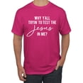 thumbnail image 1 of Wild Bobby Why Y'all Tryin' to Test the Jesus in Me? Inspirational/Christian Men Graphic Tee, Fuschia, Small, 1 of 5