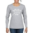 thumbnail image 1 of Wild Bobby Why Y'all Tryin' to Test the Jesus in Me? Inspirational/Christian Women Graphic Long Sleeve Tee, Heather Grey, Small, 1 of 5