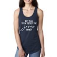 thumbnail image 1 of Wild Bobby Why Y'all Tryin' to Test the Jesus in Me? Inspirational/Christian Women Racerback Tank Top, Navy, Medium, 1 of 5