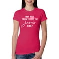 thumbnail image 1 of Wild Bobby Why Y'all Tryin' to Test the Jesus in Me? Inspirational/Christian Women Slim Fit Junior Tee, Raspberry, Large, 1 of 5