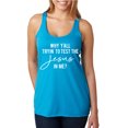 thumbnail image 1 of Wild Bobby Why Y'all Tryin' to Test the Jesus in Me? Inspirational/Christian Women Tri-Blend Racerback Tank Top, Vintage Turquoise, X-Large, 1 of 5