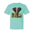 thumbnail image 1 of Wild Bobby, Wild African Forest Elephant Nature, Animal Lover, Garment-Dyed Washed Look Short Sleeve T-Shirt, Mint, X-Large, 1 of 3