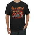 thumbnail image 1 of Wild Bobby, Wild Hawg Bike Motorcycle Flaming Cars and Trucks Men's Graphic T-Shirt, Black, Small, 1 of 3