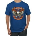 thumbnail image 1 of Wild Bobby, Wild Hawg Bike Motorcycle Flaming Cars and Trucks Men's Graphic T-Shirt, Royal, Medium, 1 of 3