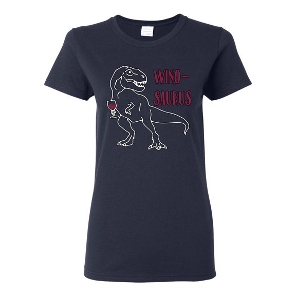Wild Bobby Winosaurus Dino Women Graphic Tee