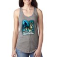 thumbnail image 1 of Wild Bobby, Wolf Howling At the Full Moon Wolf Pack Animal Lover Ladies Racerback Tank Top, Heather Grey, X-Large, 1 of 3