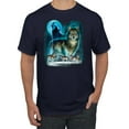 thumbnail image 1 of Wild Bobby, Wolf Howling At the Full Moon Wolf Pack Animal Lover Men's Graphic T-Shirt, Navy, 4XL, 1 of 3