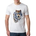 thumbnail image 1 of Wild Bobby, Wolf Oil Painting Animal Lover Mens Premium Tri Blend T-Shirt, Heather White, Large, 1 of 3