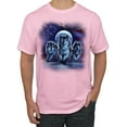 thumbnail image 1 of Wild Bobby, Wolfpack Running At Night Moon American Flag Animal Lover Men's Graphic T-Shirt, Light Pink, X-Large, 1 of 3