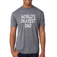thumbnail image 1 of Wild Bobby,World's Okayest Dad Gift, Father's Day, Men Premium Tri Blend Tees, Premium Heather, Small, 1 of 3
