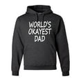 thumbnail image 1 of Wild Bobby,World's Okayest Dad Gift, Father's Day, Unisex Graphic Hoodie Sweatshirt, Heather Black, X-Large, 1 of 3