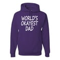 thumbnail image 1 of Wild Bobby,World's Okayest Dad Gift, Father's Day, Unisex Graphic Hoodie Sweatshirt, Purple, 3XL, 1 of 3