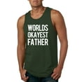 thumbnail image 1 of Wild Bobby,Worlds Okayest Father Gift for Father Dad Husband, Father's Day, Men Graphic Tank Top, Forest Green, X-Large, 1 of 3