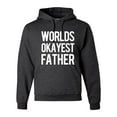 thumbnail image 1 of Wild Bobby,Worlds Okayest Father Gift for Father Dad Husband, Father's Day, Unisex Graphic Hoodie Sweatshirt, Heather Black, 2XL, 1 of 3