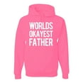 thumbnail image 1 of Wild Bobby,Worlds Okayest Father Gift for Father Dad Husband, Father's Day, Unisex Graphic Hoodie Sweatshirt, Neon Pink, 2XL, 1 of 3