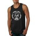 thumbnail image 1 of Wild Bobby Worry Ends When Faith In God Begins Inspirational/Christian Men Graphic Tank Top, Black, Small, 1 of 5