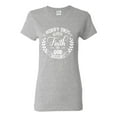 thumbnail image 1 of Wild Bobby Worry Ends When Faith In God Begins Inspirational/Christian Women Graphic Tee, Heather Grey, X-Large, 1 of 5