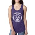 thumbnail image 1 of Wild Bobby Worry Ends When Faith In God Begins Inspirational/Christian Women Racerback Tank Top, Purple Rush, Large, 1 of 5
