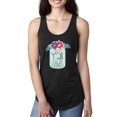 thumbnail image 1 of Wild Bobby, Y'all Is Not Word It's A Word Southern Artsy Jar with Flowers Pop Culture Ladies Racerback Tank Top, Black, Small, 1 of 3