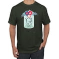 thumbnail image 1 of Wild Bobby, Y'all Is Not Word It's A Word Southern Artsy Jar with Flowers Pop Culture Men's Graphic T-Shirt, Forest Green, 2XL, 1 of 3
