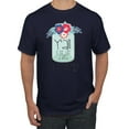 thumbnail image 1 of Wild Bobby, Y'all Is Not Word It's A Word Southern Artsy Jar with Flowers Pop Culture Men's Graphic T-Shirt, Navy, 2XL, 1 of 3