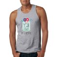 thumbnail image 1 of Wild Bobby, Y'all Is Not Word It's A Word Southern Artsy Jar with Flowers Pop Culture Mens Graphic Tank Top, Heather Grey, Large, 1 of 3